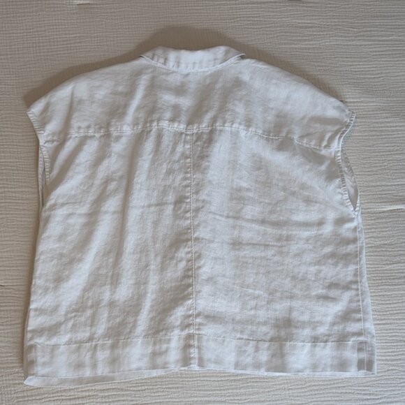 Madewell Boxy Cap-Sleeve Shirt in 100% Linen - Picture 5 of 5